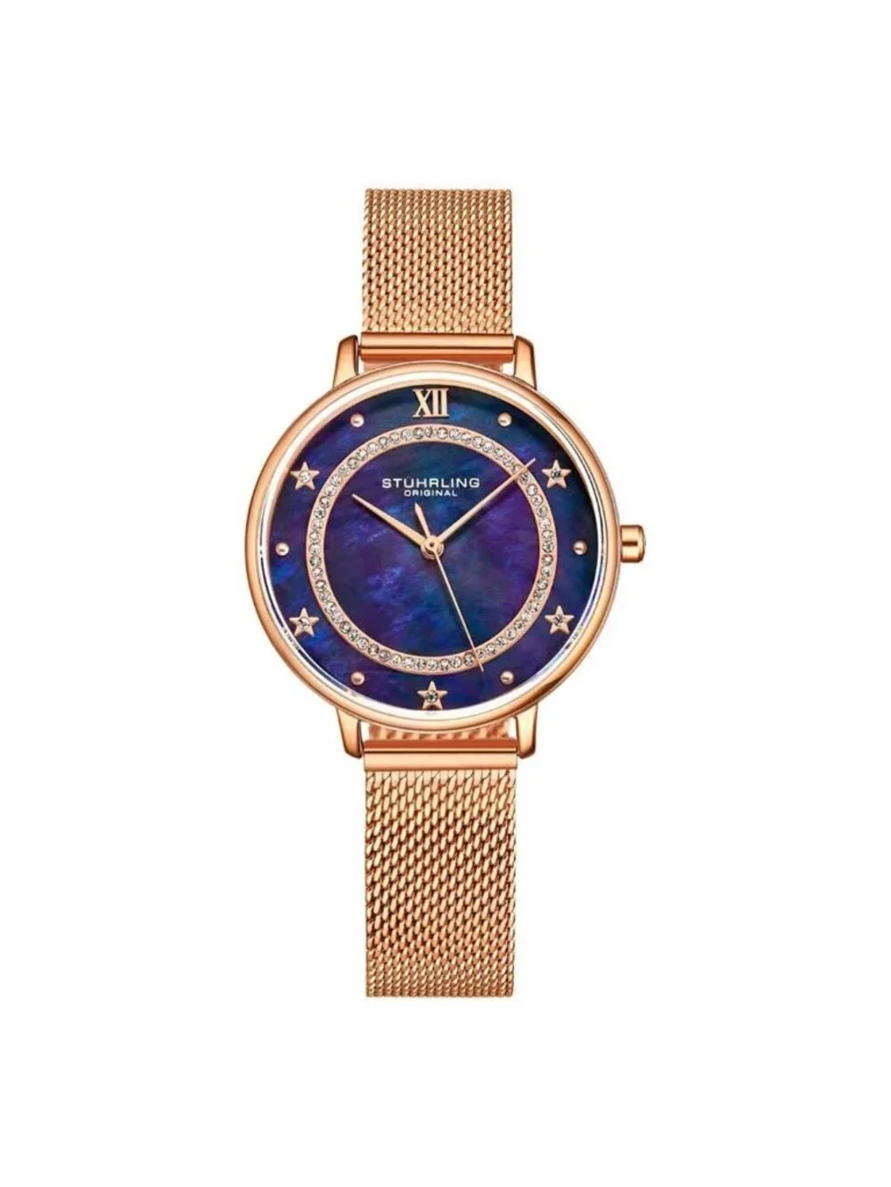 NWT Stuhrling Original Symphony Quartz Blue Dial Ladies Watch